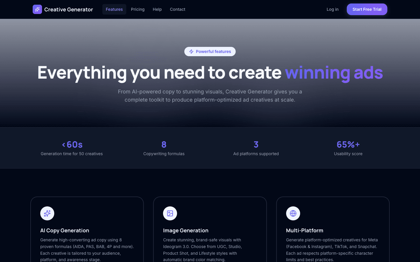 Creative Generator — Generation creative IA