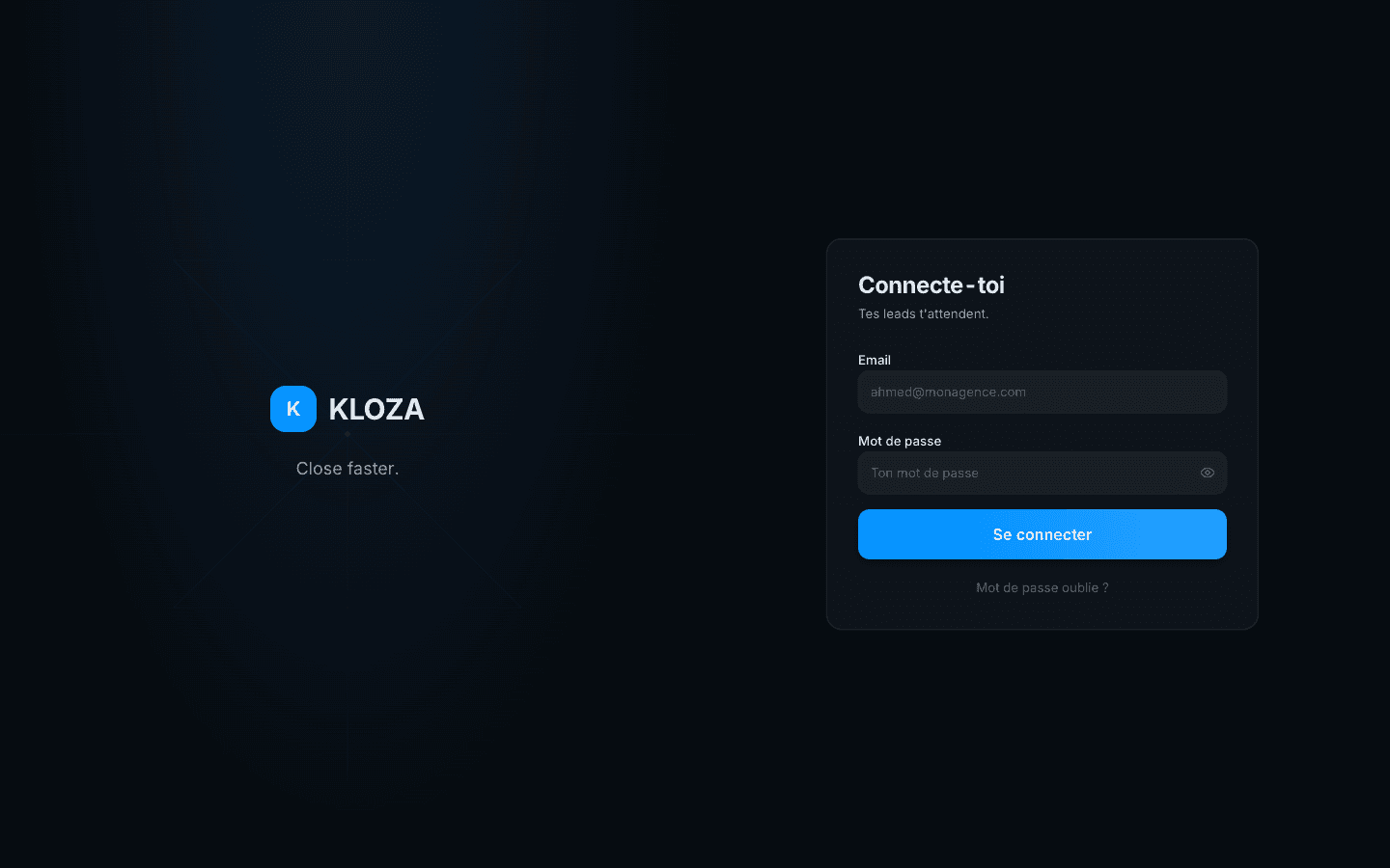 KLOZA — CRM AI pour closing leads